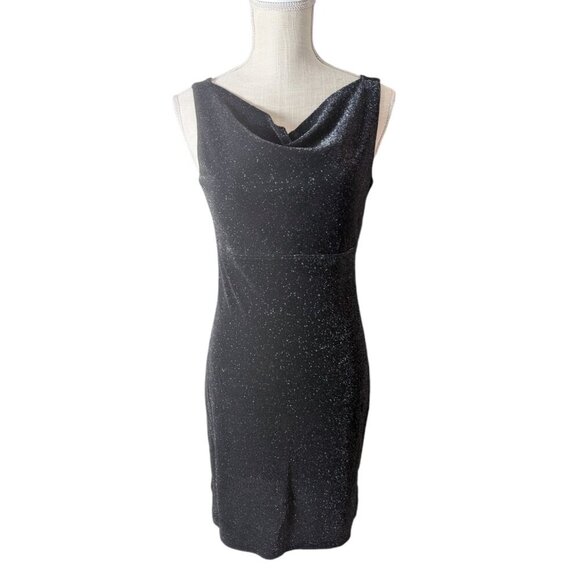 Cleo Petites Metallic Knit Sparkle Dress - Picture 3 of 5